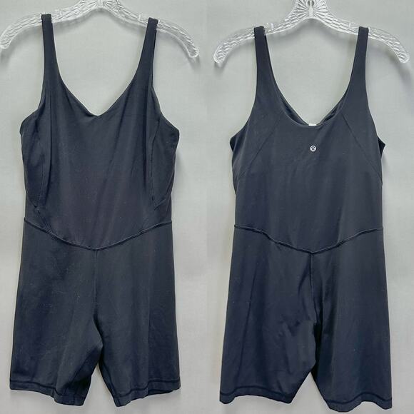 Lululemon Align Onesie 8" in Black Size‎ 12 One Piece Bodysuit Bike Shorts - Picture 2 of 16